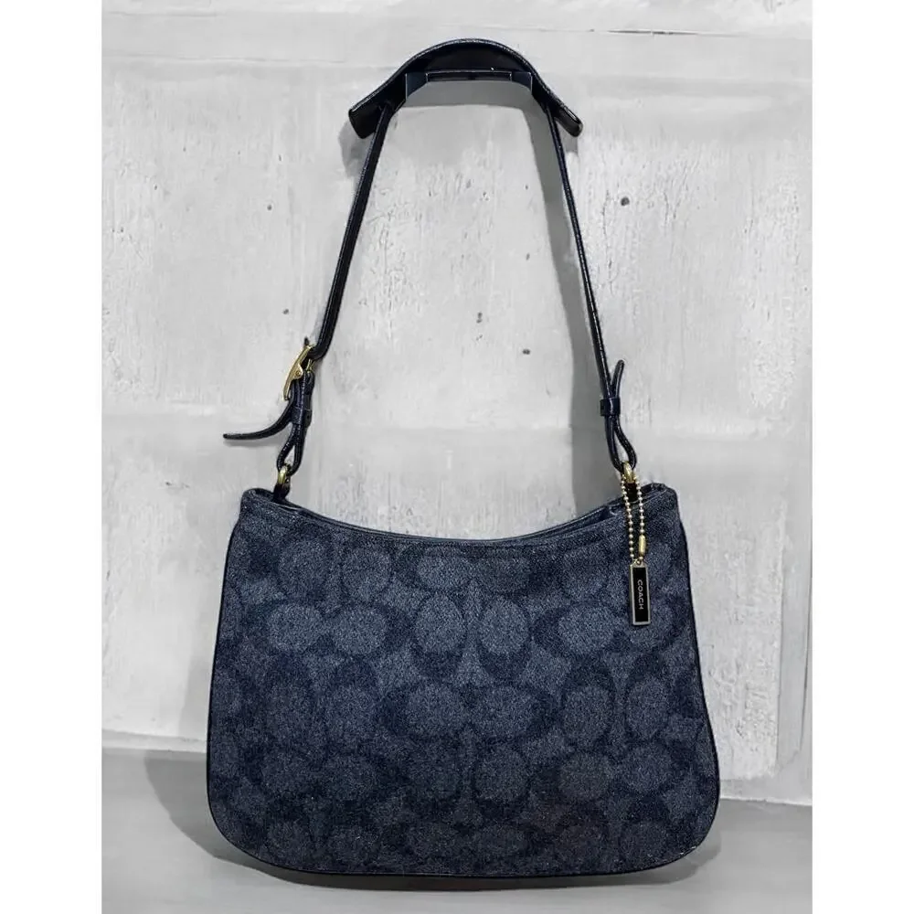 Vintage Coach 8307 Girlie Signature Wool Hobo Bag